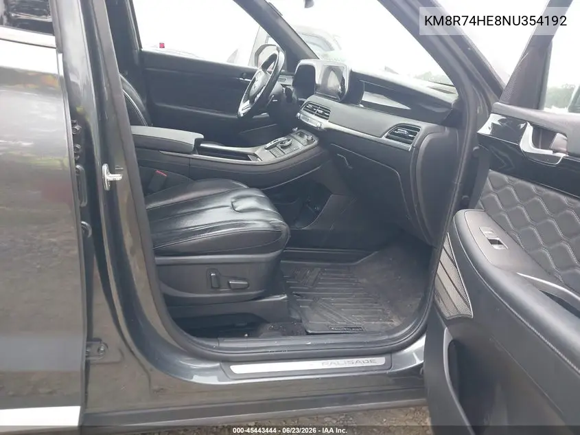 2022 Hyundai Palisade Calligraphy VIN: KM8R74HE8NU354192 Lot: 45443444