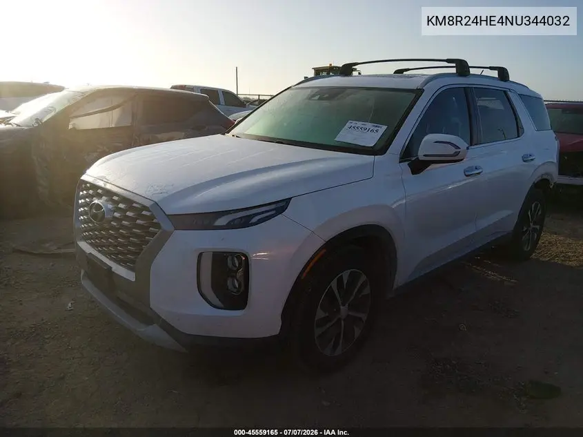 2022 Hyundai Palisade Sel VIN: KM8R24HE4NU344032 Lot: 45559165