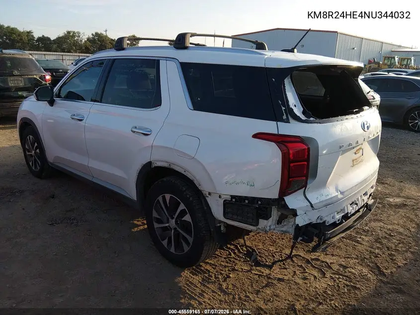 2022 Hyundai Palisade Sel VIN: KM8R24HE4NU344032 Lot: 45559165
