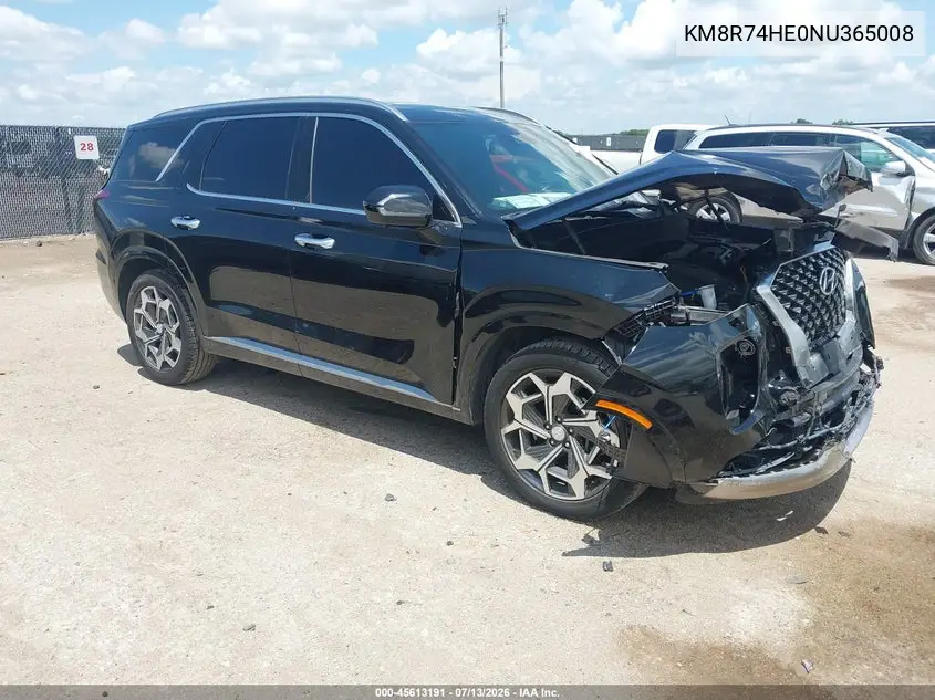 2022 Hyundai Palisade Calligraphy VIN: KM8R74HE0NU365008 Lot: 45613191