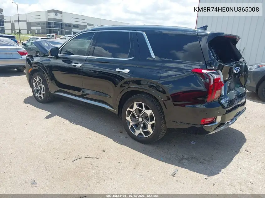 2022 Hyundai Palisade Calligraphy VIN: KM8R74HE0NU365008 Lot: 45613191