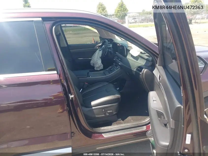 2022 Hyundai Palisade Sel VIN: KM8R44HE6NU472363 Lot: 45613398