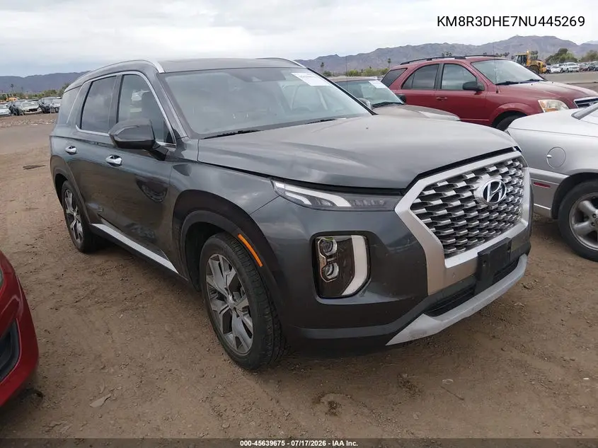 2022 Hyundai Palisade Sel VIN: KM8R3DHE7NU445269 Lot: 45639675