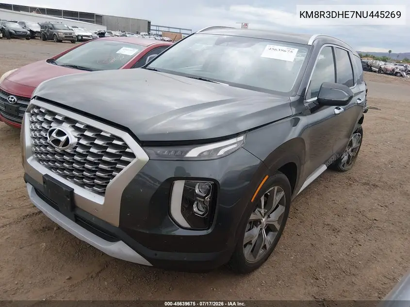 2022 Hyundai Palisade Sel VIN: KM8R3DHE7NU445269 Lot: 45639675
