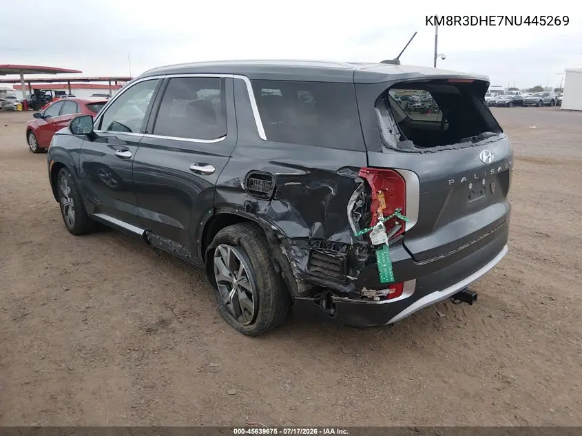 2022 Hyundai Palisade Sel VIN: KM8R3DHE7NU445269 Lot: 45639675