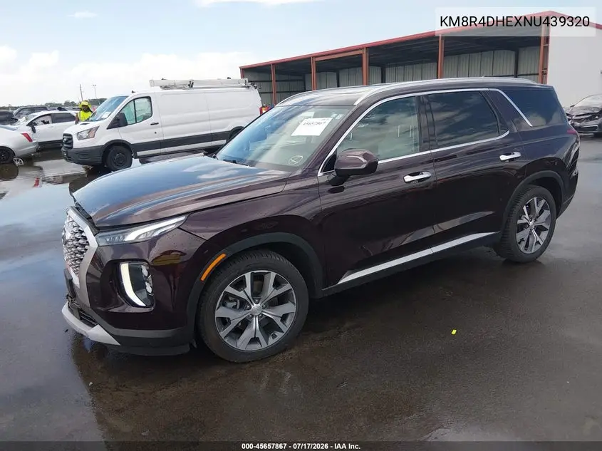 2022 Hyundai Palisade Sel VIN: KM8R4DHEXNU439320 Lot: 45657867