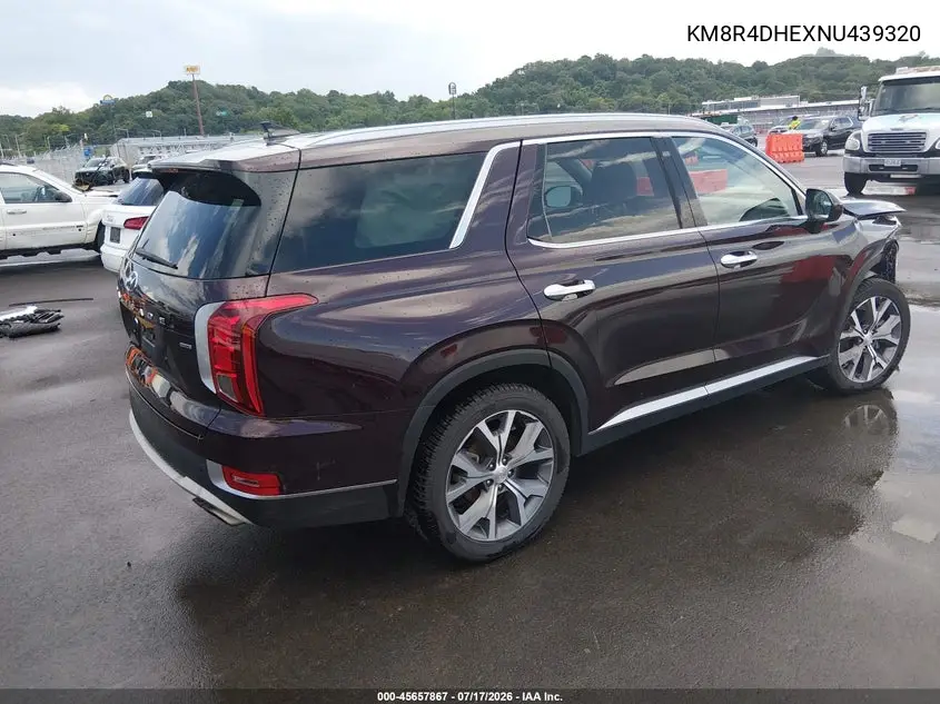 2022 Hyundai Palisade Sel VIN: KM8R4DHEXNU439320 Lot: 45657867