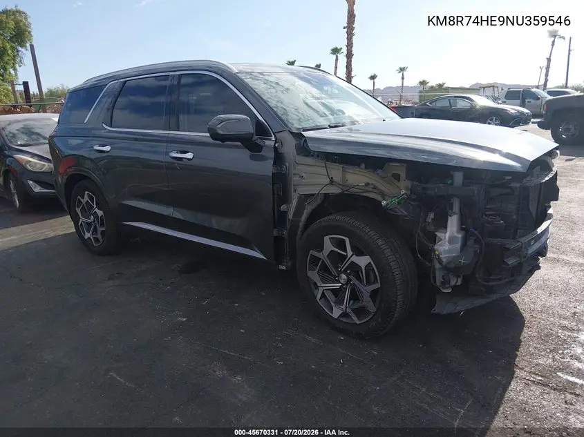 2022 Hyundai Palisade Calligraphy VIN: KM8R74HE9NU359546 Lot: 45670331