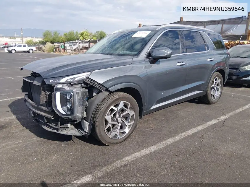 2022 Hyundai Palisade Calligraphy VIN: KM8R74HE9NU359546 Lot: 45670331
