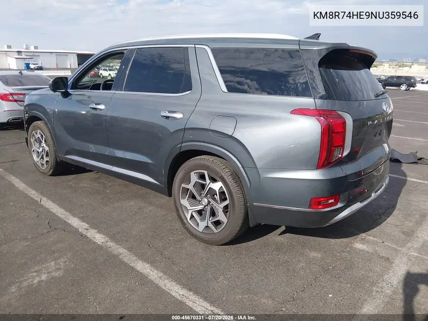2022 Hyundai Palisade Calligraphy VIN: KM8R74HE9NU359546 Lot: 45670331