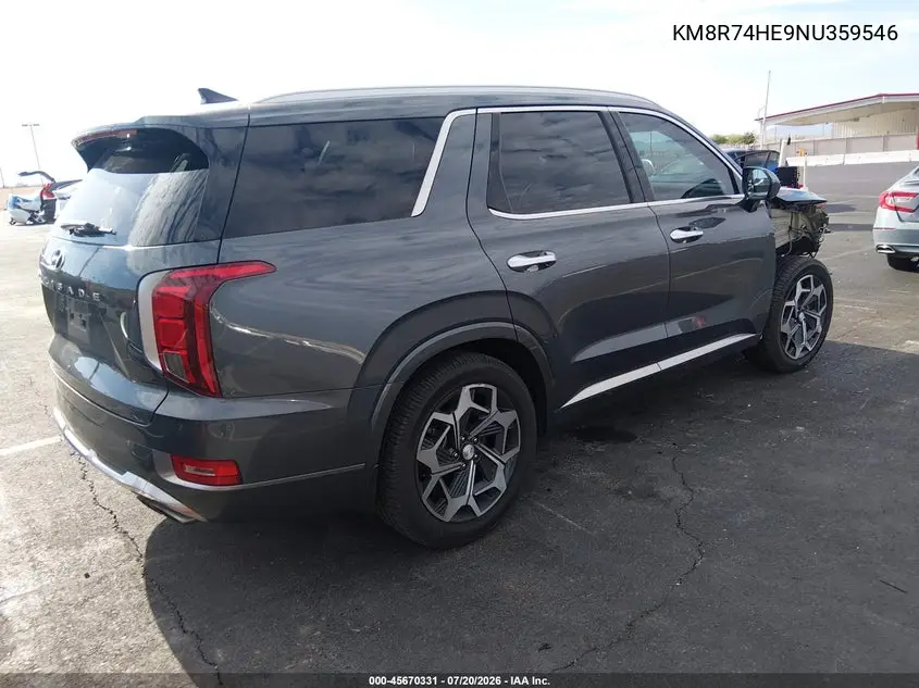 2022 Hyundai Palisade Calligraphy VIN: KM8R74HE9NU359546 Lot: 45670331