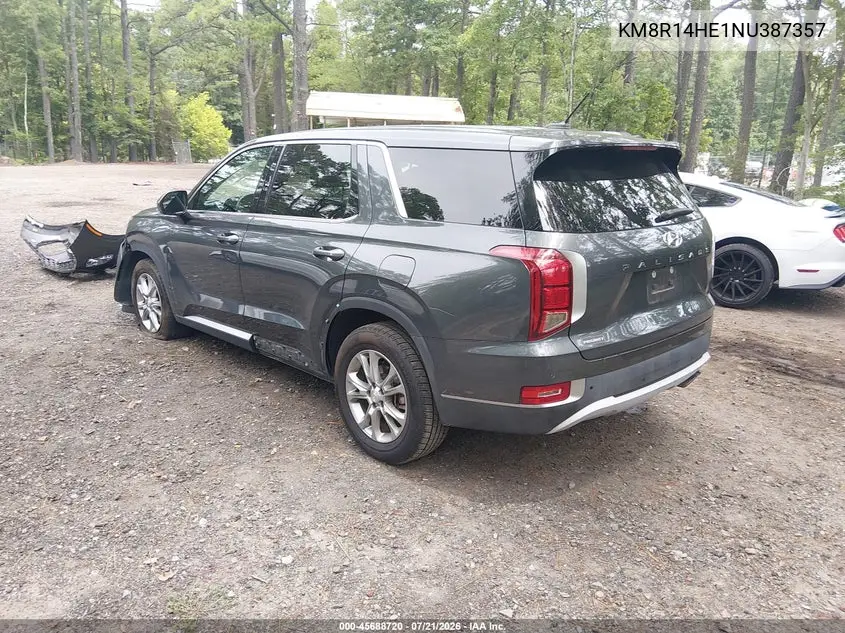 2022 Hyundai Palisade Se VIN: KM8R14HE1NU387357 Lot: 45688720