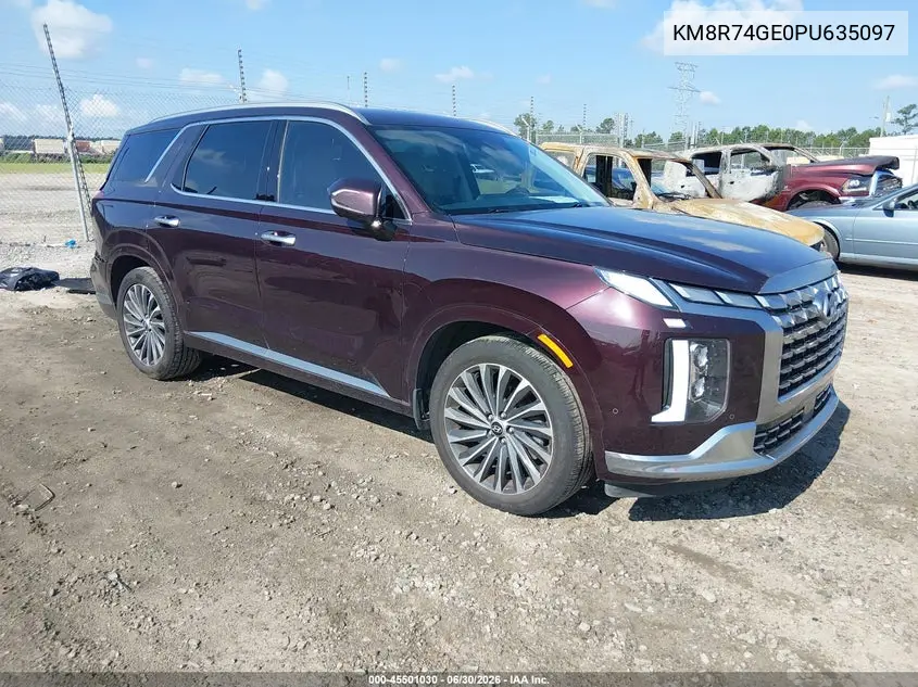 2023 Hyundai Palisade Calligraphy VIN: KM8R74GE0PU635097 Lot: 45501030