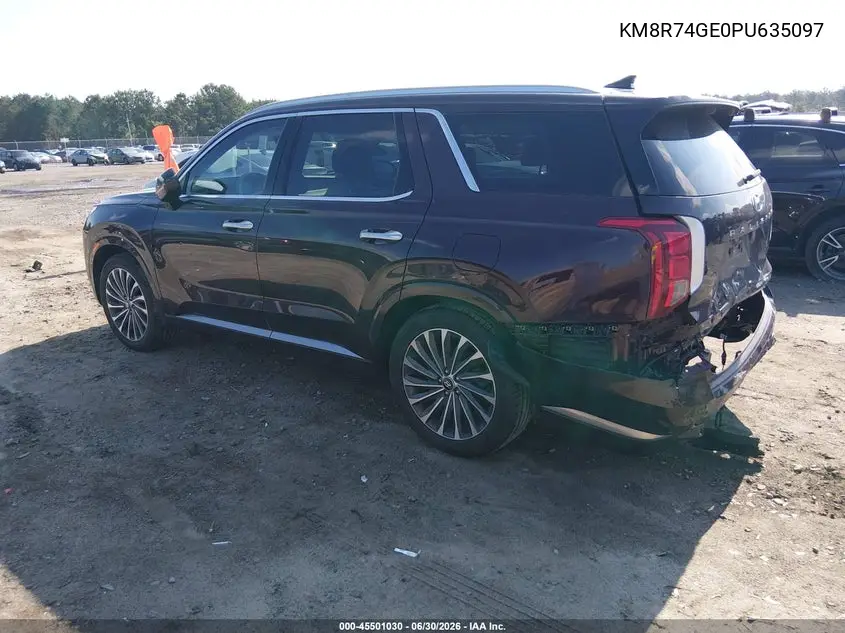 2023 Hyundai Palisade Calligraphy VIN: KM8R74GE0PU635097 Lot: 45501030