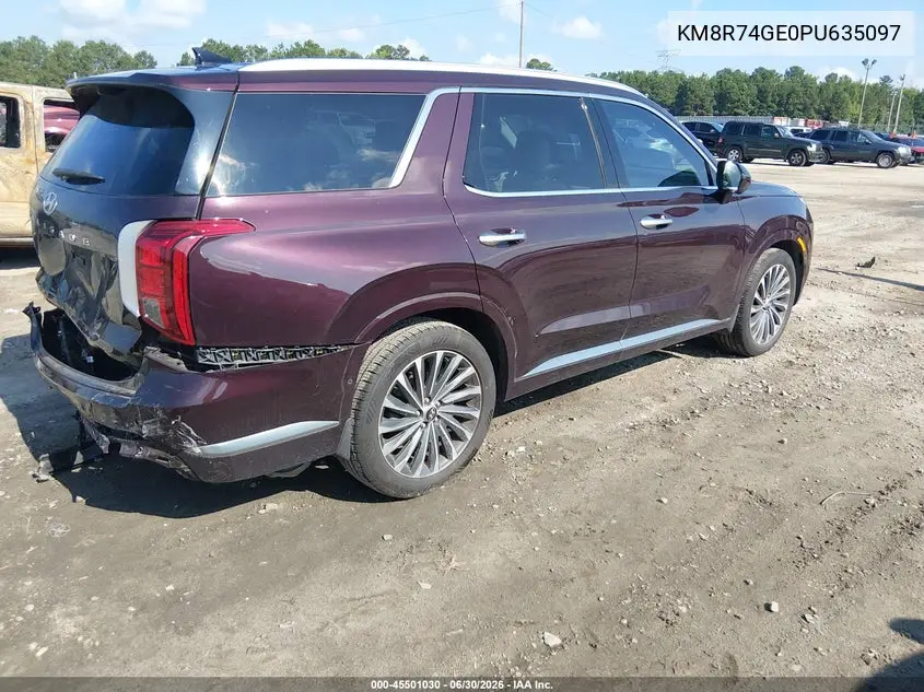 2023 Hyundai Palisade Calligraphy VIN: KM8R74GE0PU635097 Lot: 45501030