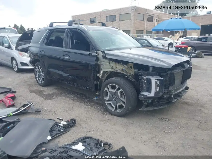2023 Hyundai Palisade Sel VIN: KM8R4DGE3PU502536 Lot: 45618551