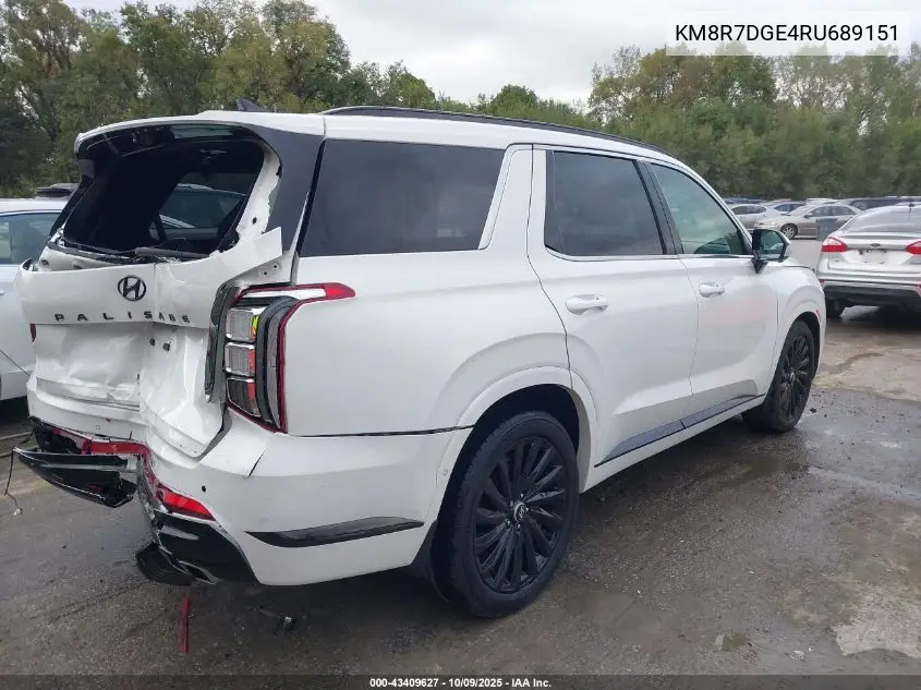 KM8R7DGE4RU689151 2024 Hyundai Palisade Calligraphy Night Edition
