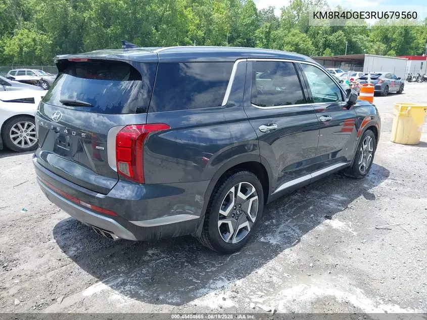 2024 Hyundai Palisade Sel VIN: KM8R4DGE3RU679560 Lot: 45404665