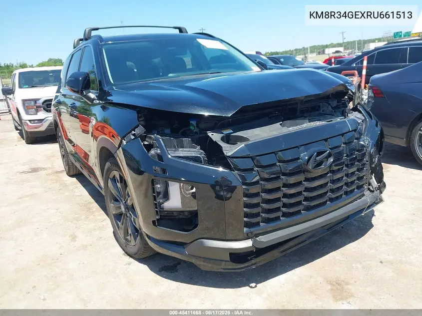 2024 Hyundai Palisade Xrt VIN: KM8R34GEXRU661513 Lot: 45411668