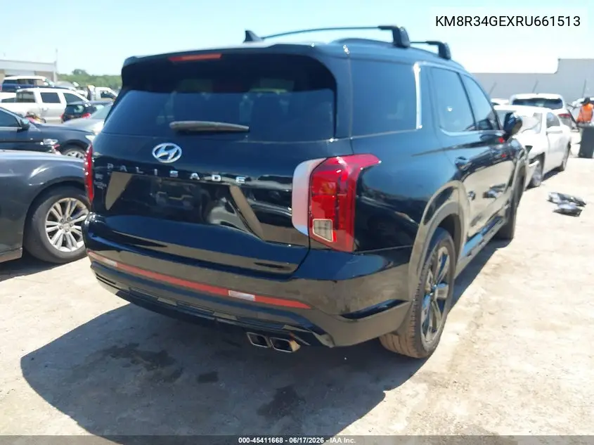 2024 Hyundai Palisade Xrt VIN: KM8R34GEXRU661513 Lot: 45411668