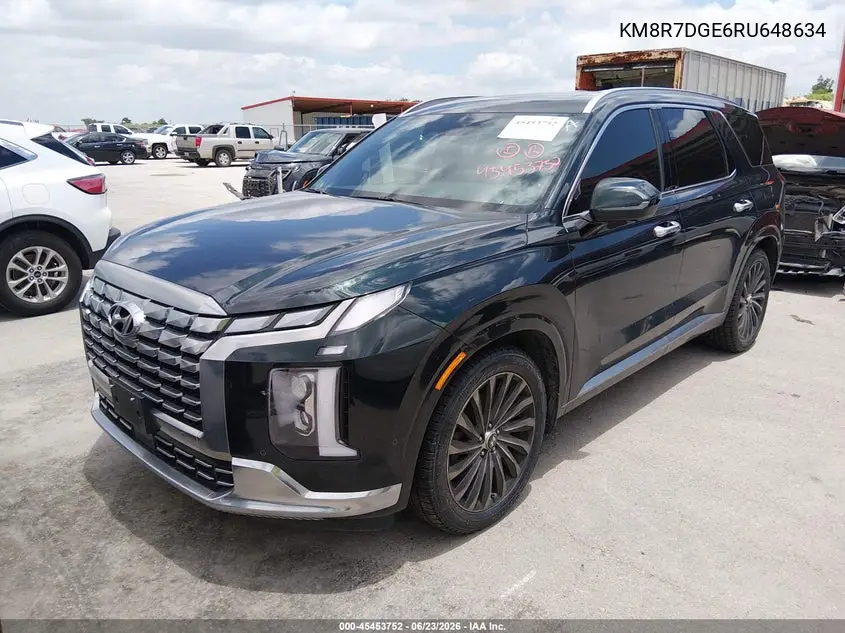 2024 Hyundai Palisade Calligraphy VIN: KM8R7DGE6RU648634 Lot: 45453752