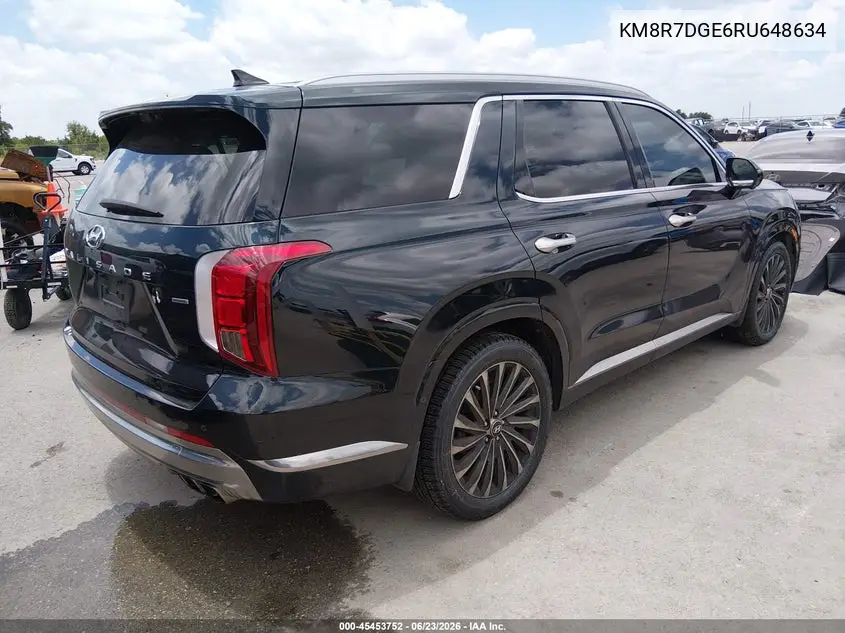 2024 Hyundai Palisade Calligraphy VIN: KM8R7DGE6RU648634 Lot: 45453752