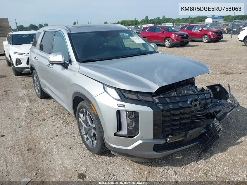 2024 Hyundai Palisade Limited VIN: KM8R5DGE5RU758063 Lot: 45538763