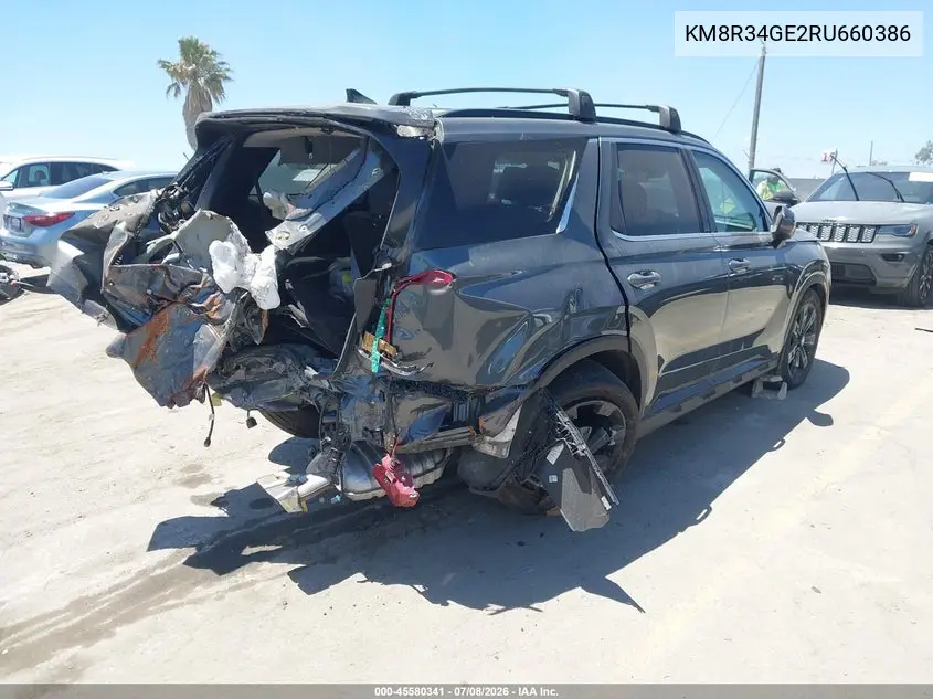 2024 Hyundai Palisade Xrt VIN: KM8R34GE2RU660386 Lot: 45580341