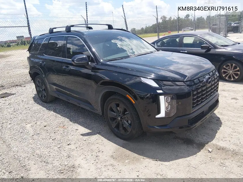 2024 Hyundai Palisade Xrt VIN: KM8R34GEXRU791615 Lot: 45580767