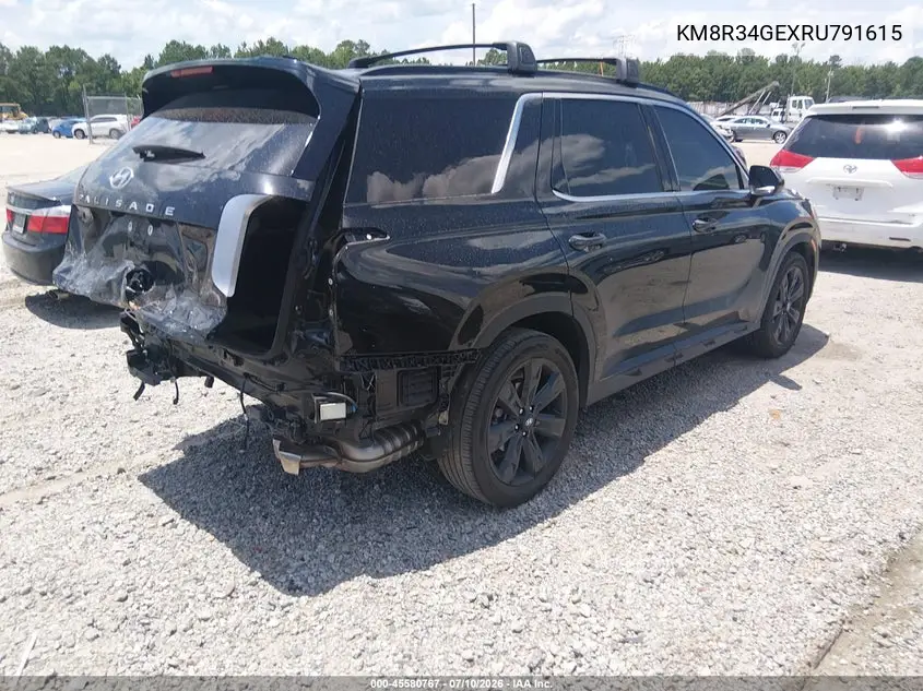 2024 Hyundai Palisade Xrt VIN: KM8R34GEXRU791615 Lot: 45580767