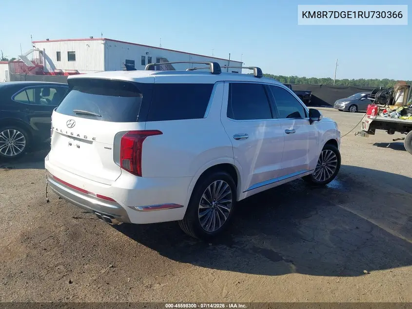 2024 Hyundai Palisade Calligraphy VIN: KM8R7DGE1RU730366 Lot: 45598300