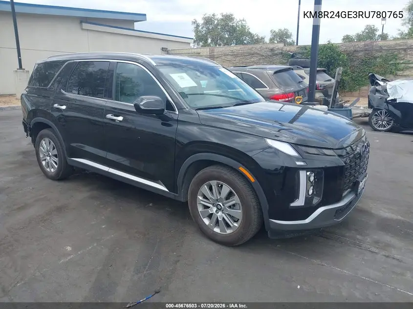 2024 Hyundai Palisade Sel VIN: KM8R24GE3RU780765 Lot: 45676503