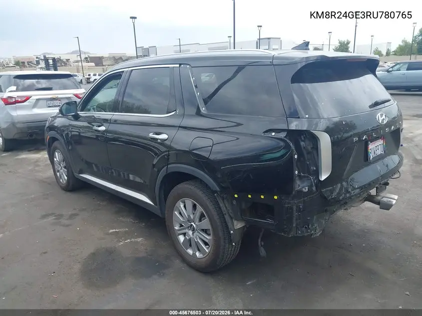 2024 Hyundai Palisade Sel VIN: KM8R24GE3RU780765 Lot: 45676503