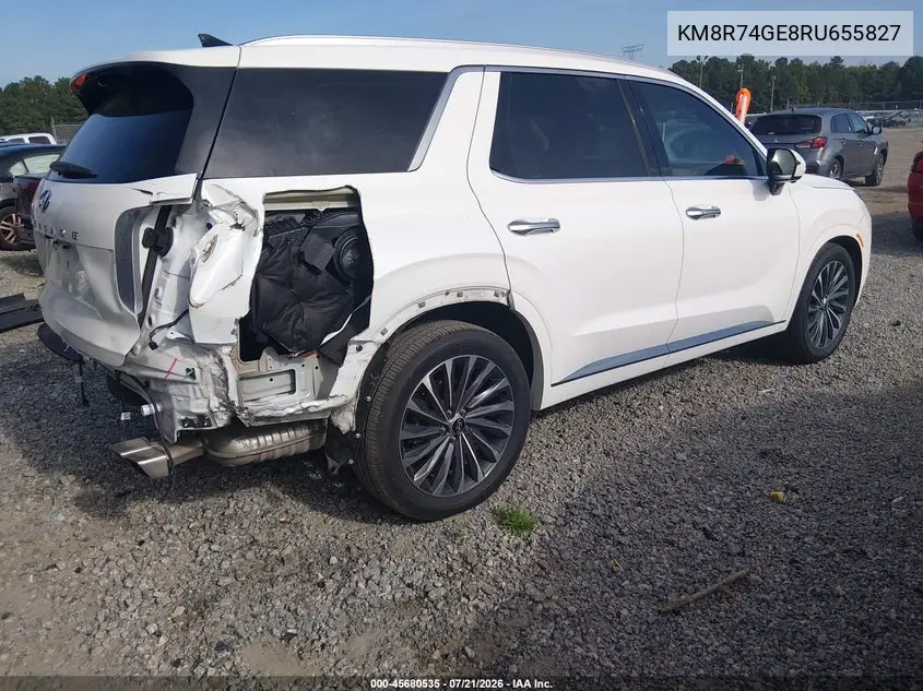 2024 Hyundai Palisade Calligraphy VIN: KM8R74GE8RU655827 Lot: 45680535