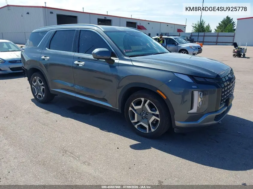 2025 Hyundai Palisade Sel Premium VIN: KM8R4DGE4SU925778 Lot: 45507668