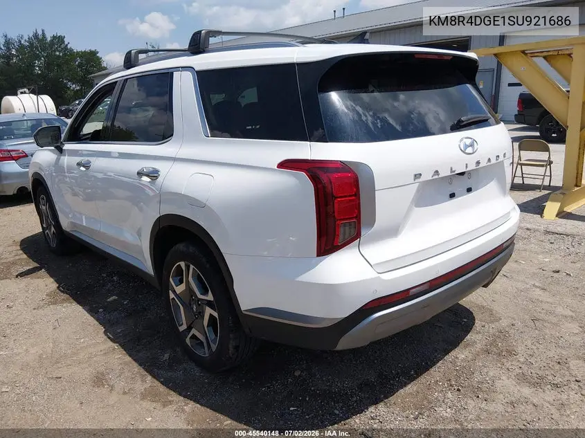 2025 Hyundai Palisade Sel Premium VIN: KM8R4DGE1SU921686 Lot: 45540148