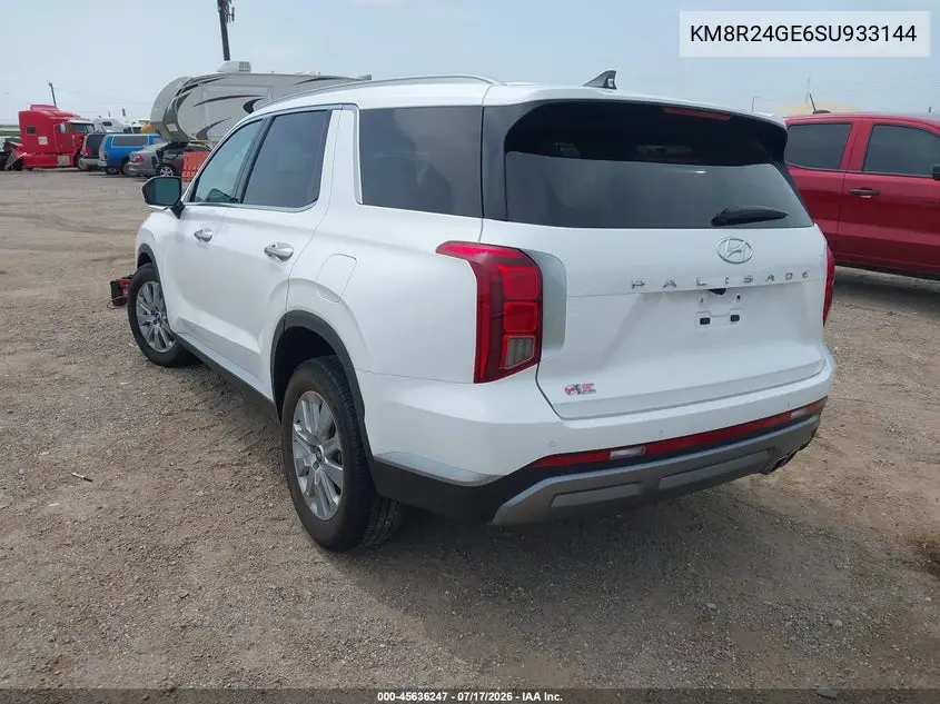 2025 Hyundai Palisade Sel VIN: KM8R24GE6SU933144 Lot: 45636247