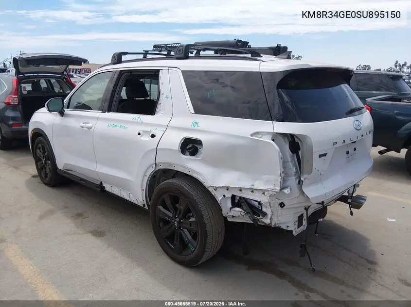 2025 Hyundai Palisade Xrt VIN: KM8R34GE0SU895150 Lot: 45666519