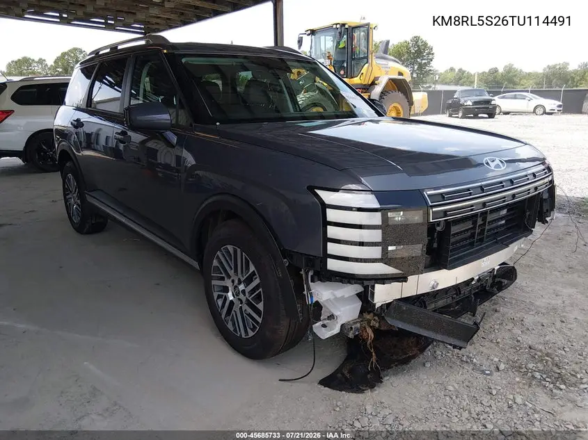 2026 Hyundai Palisade Sel 7P VIN: KM8RL5S26TU114491 Lot: 45685733