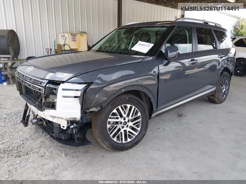 2026 Hyundai Palisade Sel 7P VIN: KM8RL5S26TU114491 Lot: 45685733