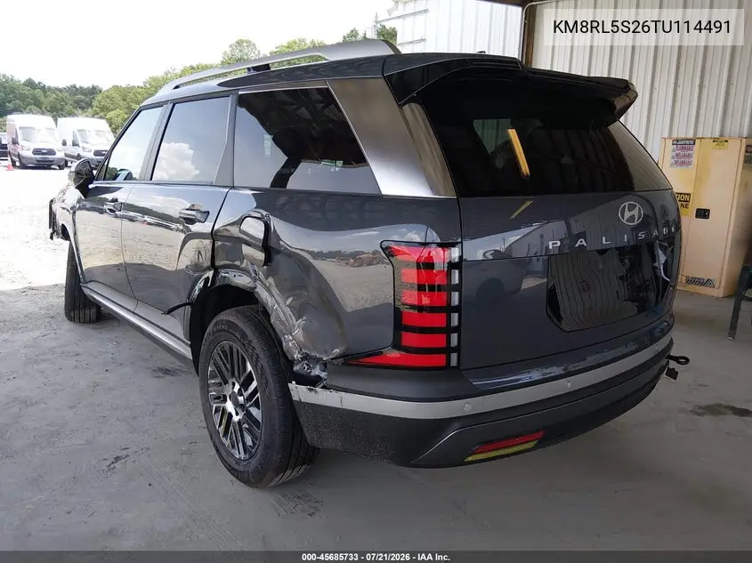 2026 Hyundai Palisade Sel 7P VIN: KM8RL5S26TU114491 Lot: 45685733