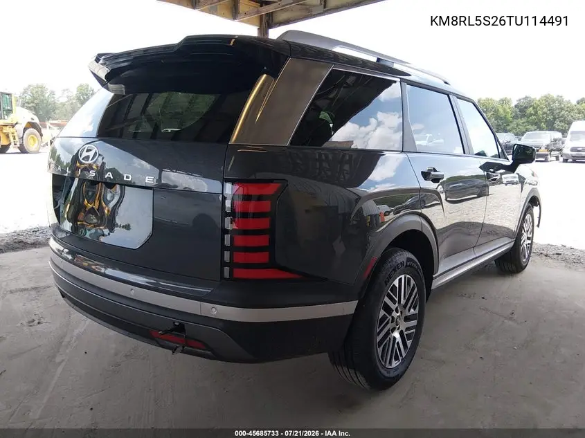 2026 Hyundai Palisade Sel 7P VIN: KM8RL5S26TU114491 Lot: 45685733
