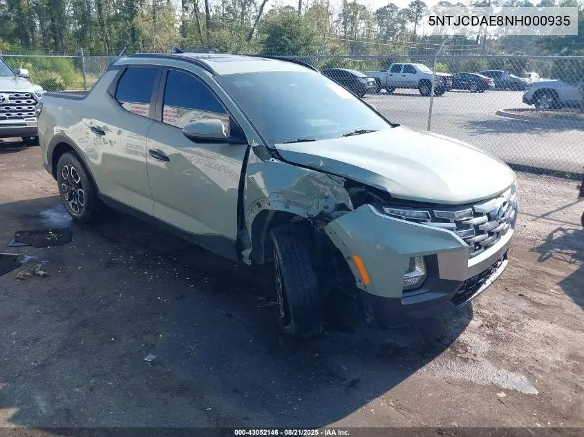 5NTJCDAE8NH000935 2022 Hyundai Santa Cruz Sel
