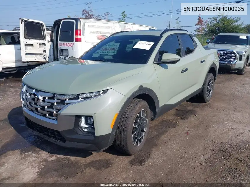 5NTJCDAE8NH000935 2022 Hyundai Santa Cruz Sel