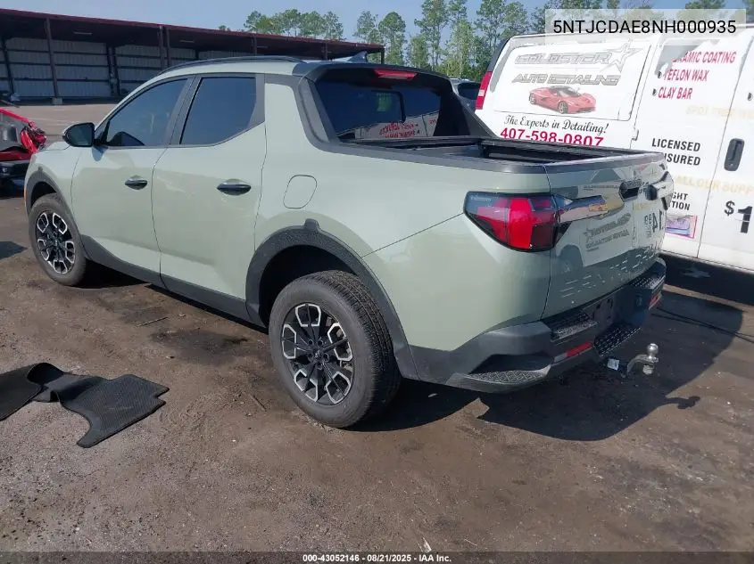 5NTJCDAE8NH000935 2022 Hyundai Santa Cruz Sel