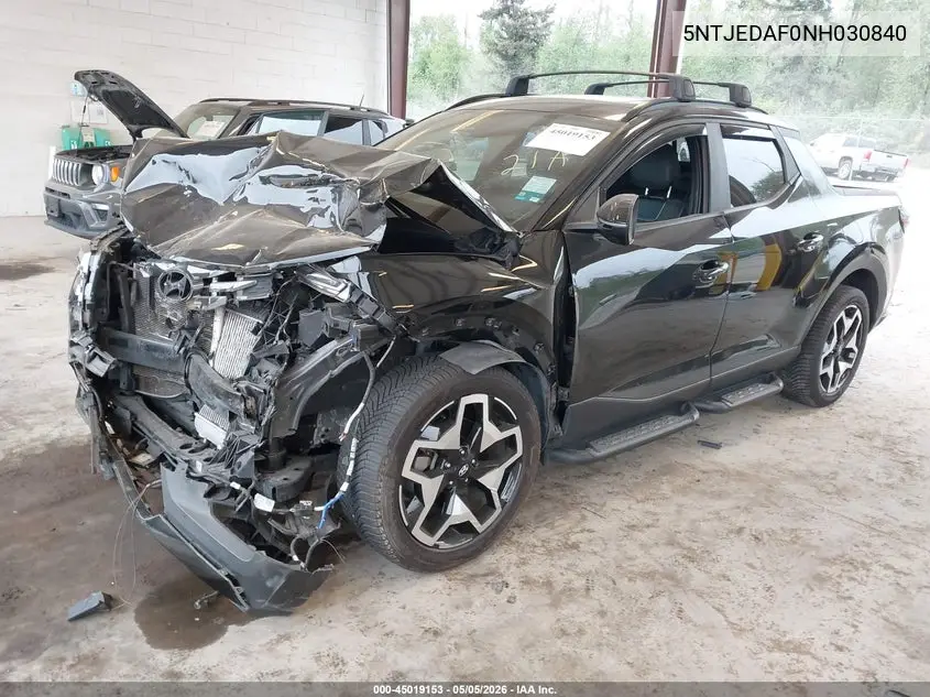 2022 Hyundai Santa Cruz Limited VIN: 5NTJEDAF0NH030840 Lot: 45019153