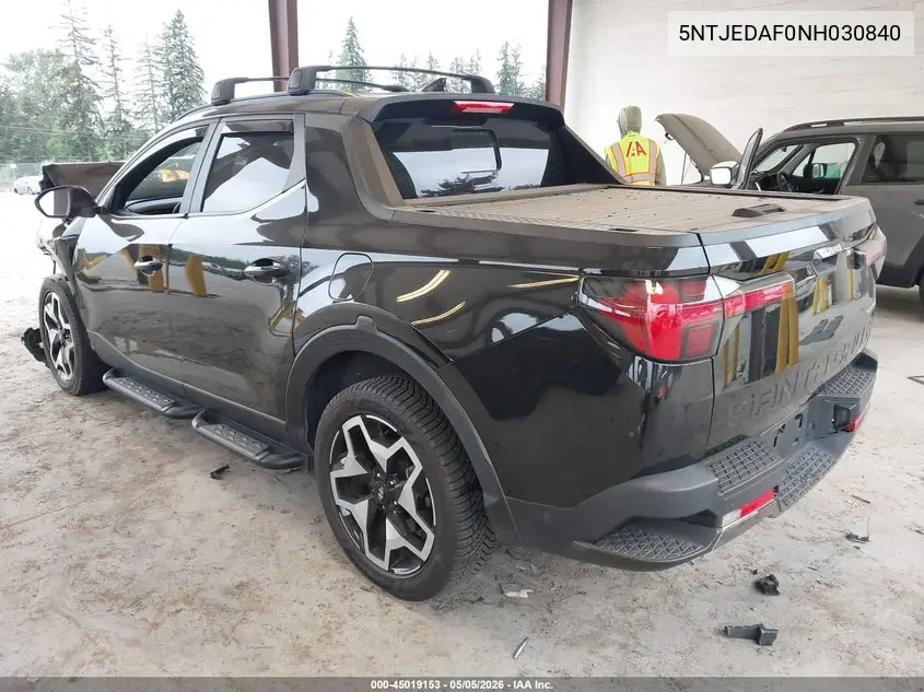 2022 Hyundai Santa Cruz Limited VIN: 5NTJEDAF0NH030840 Lot: 45019153