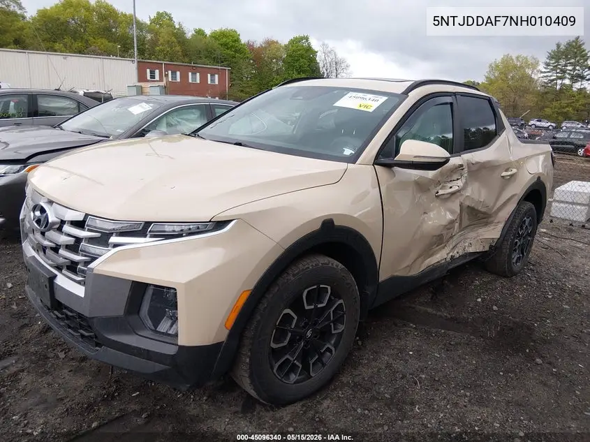 2022 Hyundai Santa Cruz Sel Premium VIN: 5NTJDDAF7NH010409 Lot: 45096340