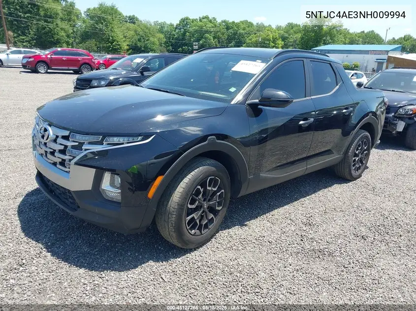 2022 Hyundai Santa Cruz Sel VIN: 5NTJC4AE3NH009994 Lot: 45127265