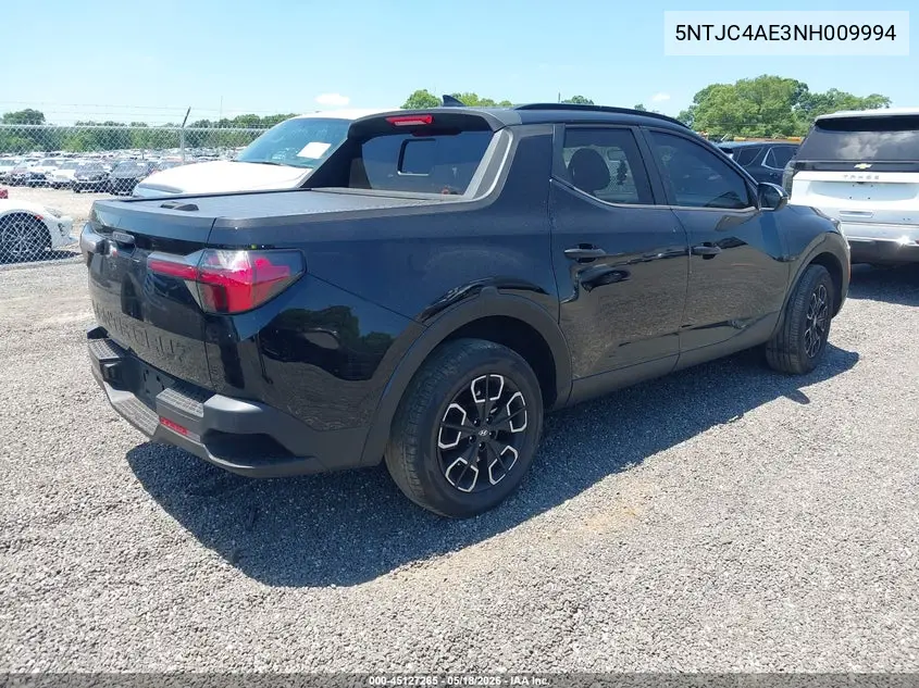 2022 Hyundai Santa Cruz Sel VIN: 5NTJC4AE3NH009994 Lot: 45127265
